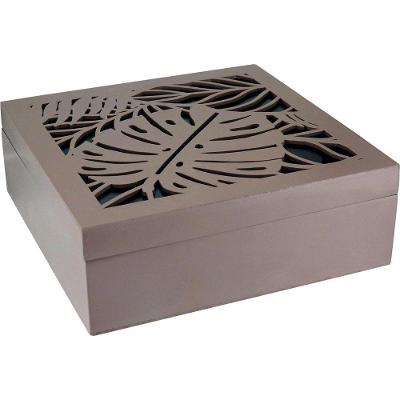Surya Caixa Organizadora 7X20X20Cm Mdf Marrom