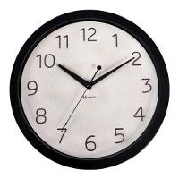 Relógio De Parede Alumínio Imitando Couro Preto 6733 - 1