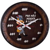 Relógio Barril Decorativo Grande - Pra Não Perder A Conta - 1
