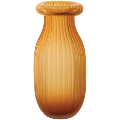 Serena Garrafa Decorativa 29X13X13Cm Vidro Âmbar