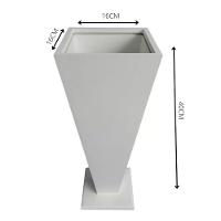 Vaso Taça De Canto Em Mdf (40cm) Branco - 5