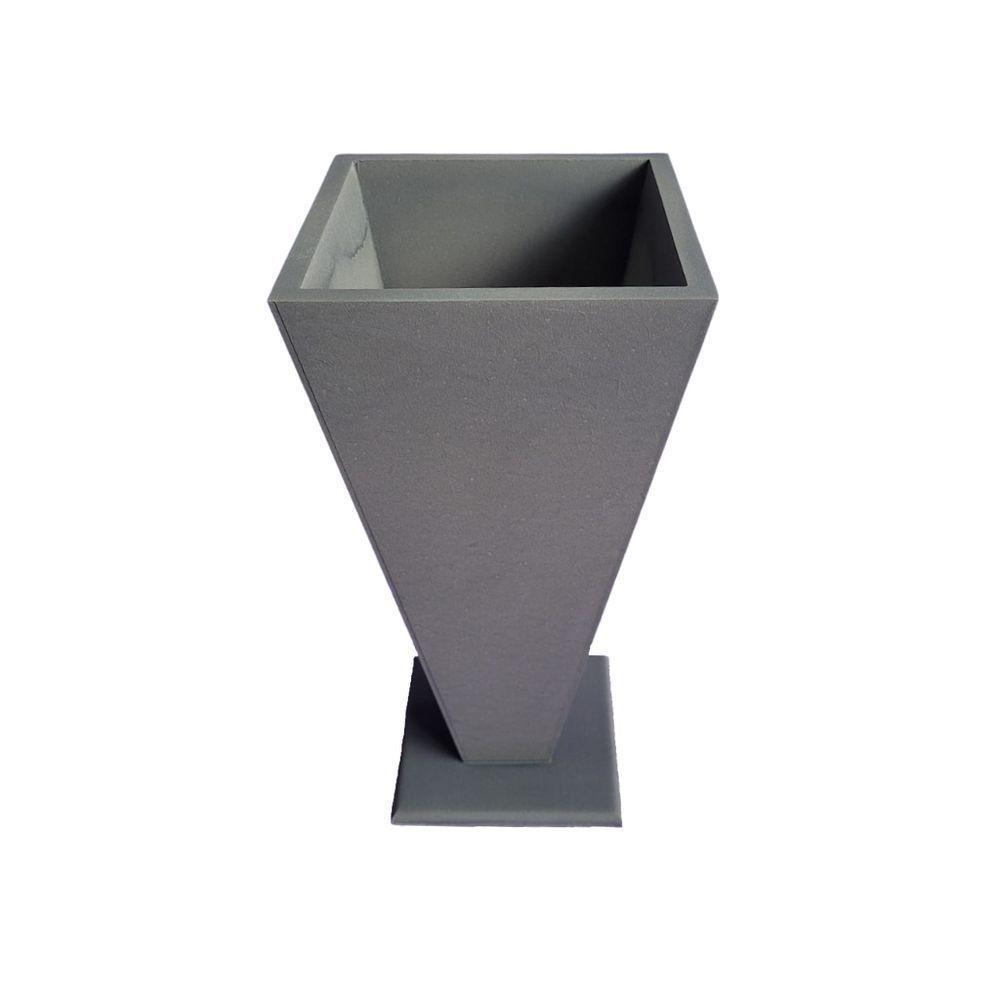 Vaso Taça De Canto Em Mdf (30cm) Marrom Café - 1