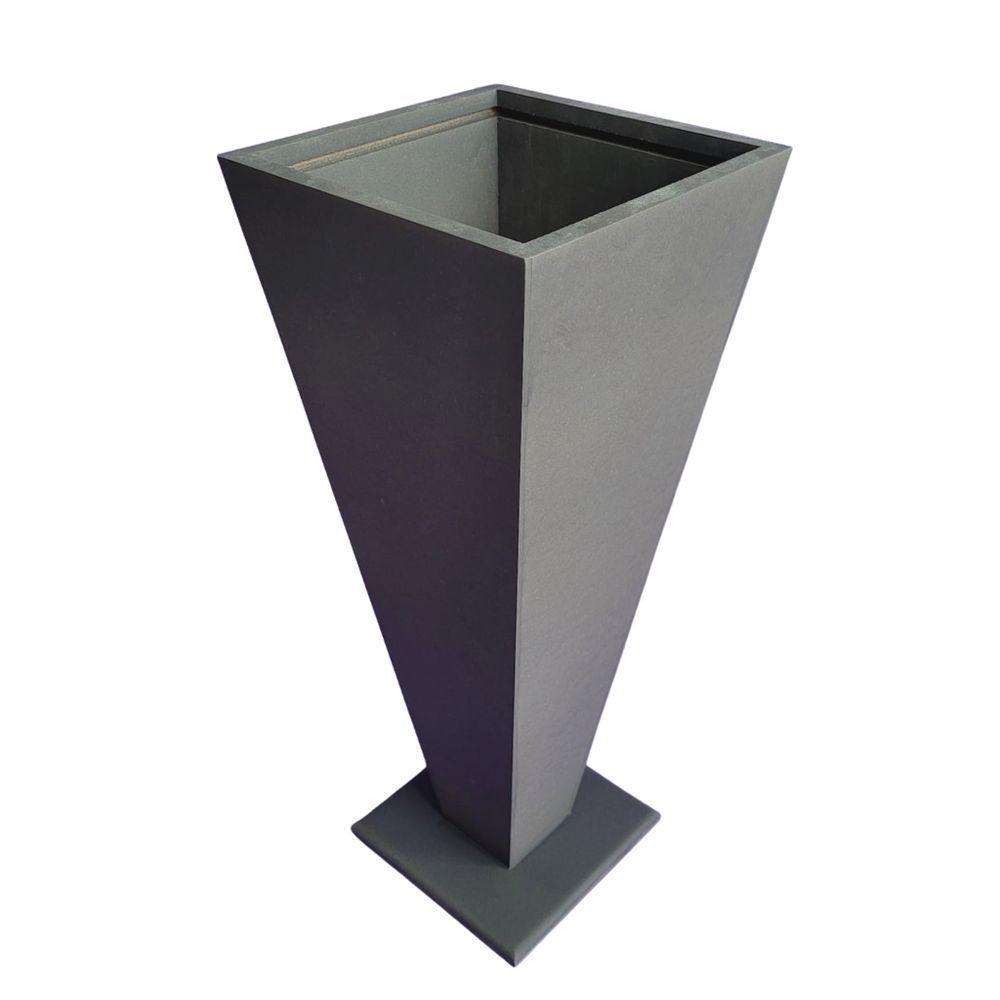 Vaso Taça De Canto Em Mdf (40cm) Marrom Café - 5