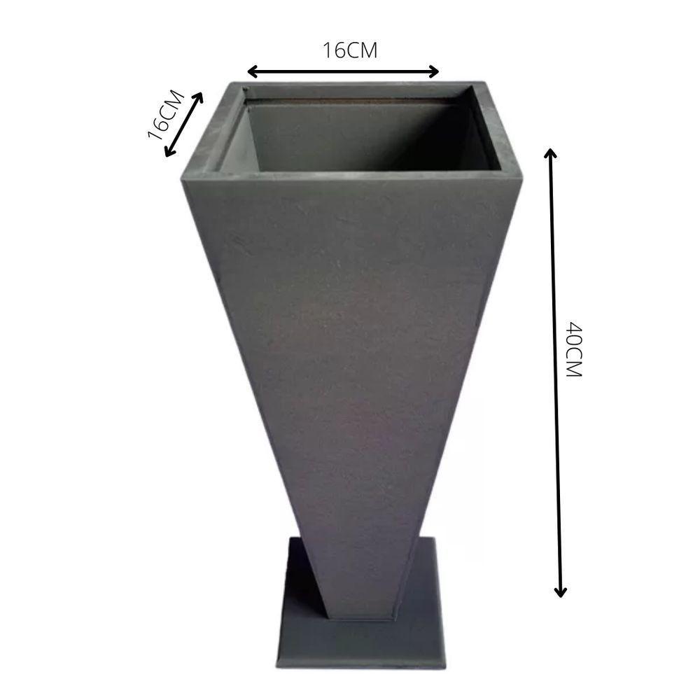 Vaso Taça De Canto Em Mdf (40cm) Marrom Café - 6