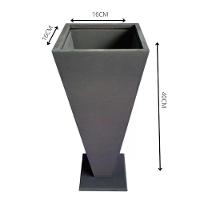 Vaso Taça De Canto Em Mdf (40cm) Marrom Café - 8