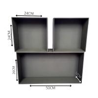 Trio De Nicho Retangular Decorativo Quarto/sala 100% Mdf Marrom Café - 3