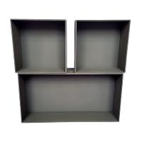 Trio De Nicho Retangular Decorativo Quarto/sala 100% Mdf Marrom Café