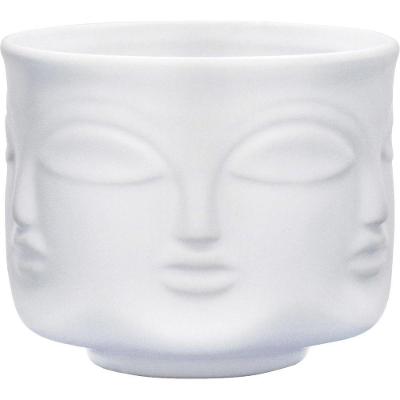 Zen Cachepô 10X11X11Cm Cerâmica Branco
