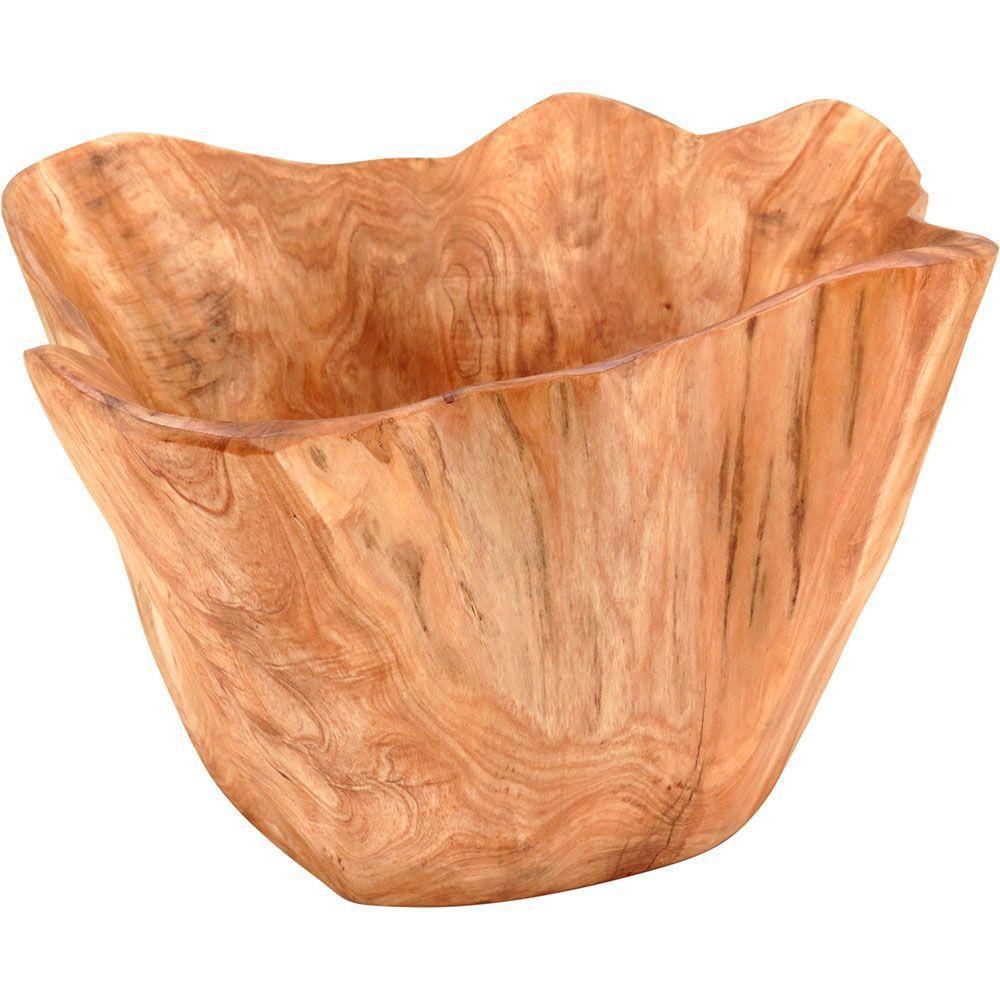 Wood Centro Mesa 17X37X32Cm Madeira Natural - 1