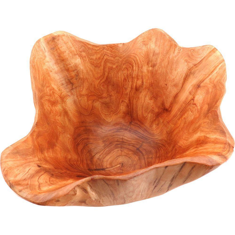 Wood Centro Mesa 17X37X32Cm Madeira Natural - 2