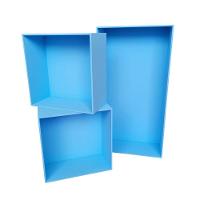 Trio De Nicho Retangular Decorativo Quarto/sala 100% Mdf Azul - 9