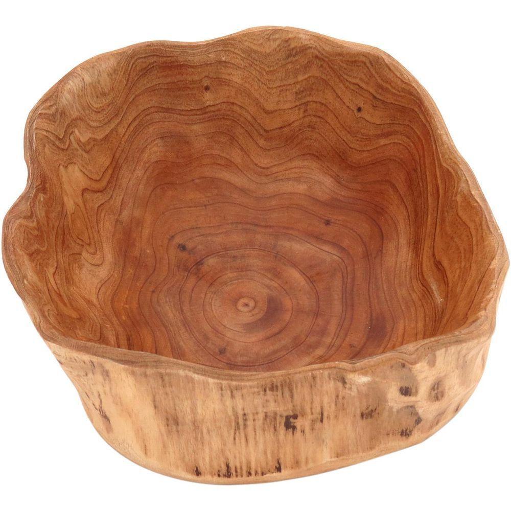 Wood Centro Mesa 10X23X23Cm Madeira Natural - 6