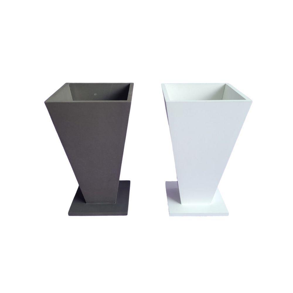 Vaso Taça De Canto Em Mdf (20cm) Marrom Café - 2