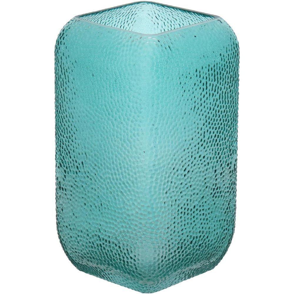 Vaso 25X14X14Cm Vidro Azul - 6