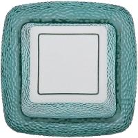 Vaso 25X14X14Cm Vidro Azul