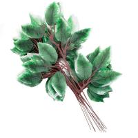 12 Ramos Decoração Arranjo Ficus Artificial Planta Decorativa Plástico 4 Galhos Cada 44cm - 1