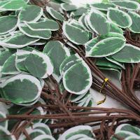 12 Ramos Decoração Arranjo Ficus Artificial Planta Decorativa Plástico 14 Galhos Cada 55cm