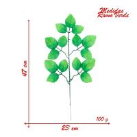 24 Ramos Decoração Arranjo Folhas De Rosa Artificial Planta Plástico 5 Galhos Cada 47cm - 5