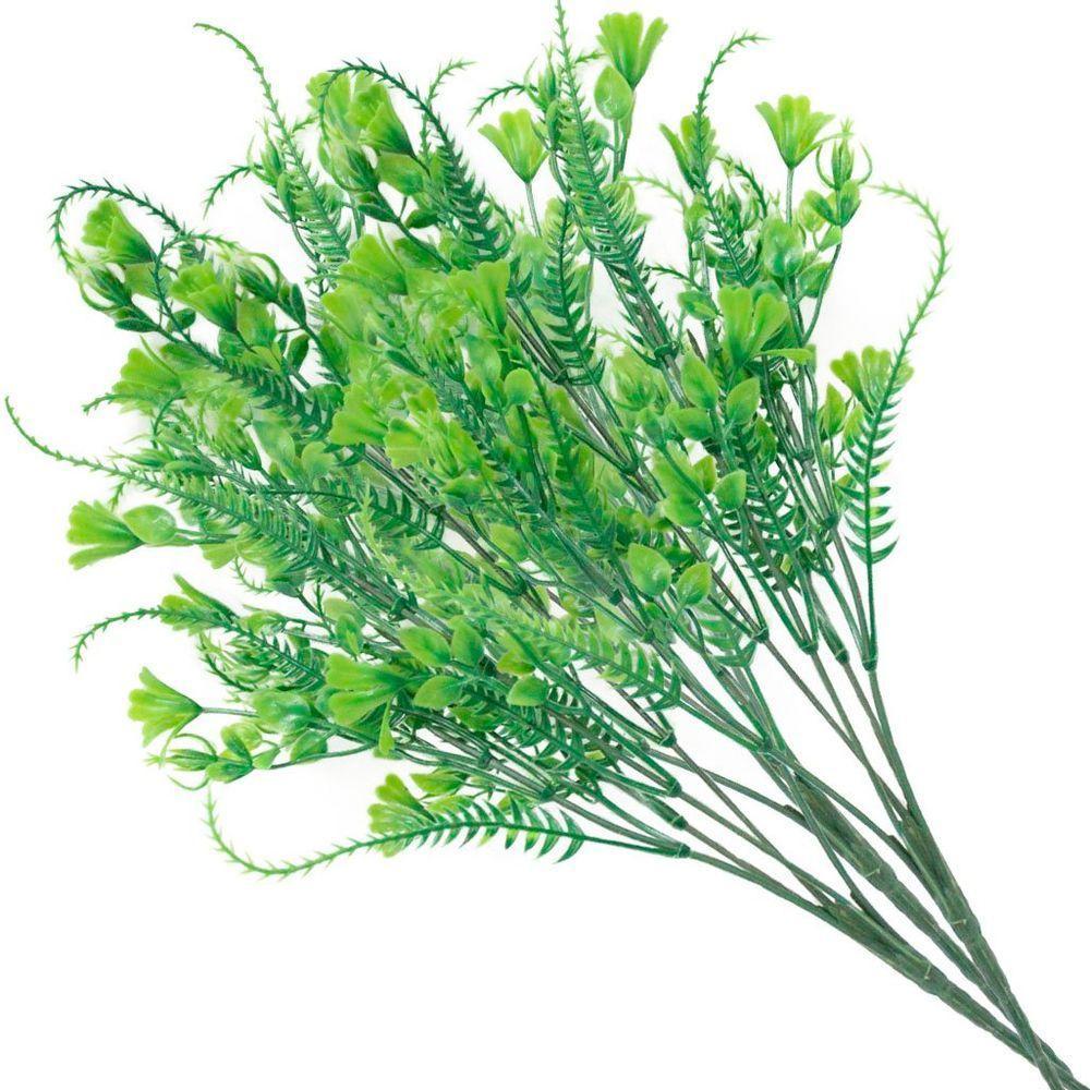 2 Ramos Decoração Arranjo Planta Artificial 5 Galhos Cada 39cm - 1