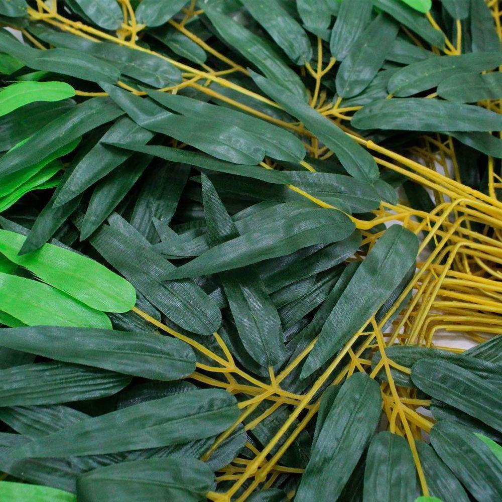12 Ramos Decoração Arranjo Bambu Artificial Planta Decorativa Plástico 12 Galhos Cada 57cm - 2