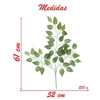 12 Ramos Decoração Arranjo Ficus Artificial Planta Plástico 14 Galhos Cada 61cm - 3