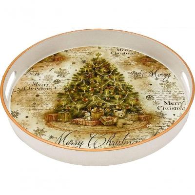Bandeja De Natal Natalina Plástico Polipropileno 33cm