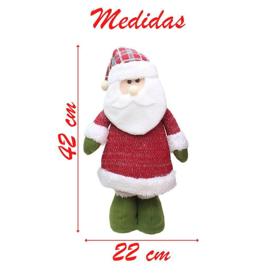 Boneco De Natal Papai Noel Em Tecido 42cm - 3