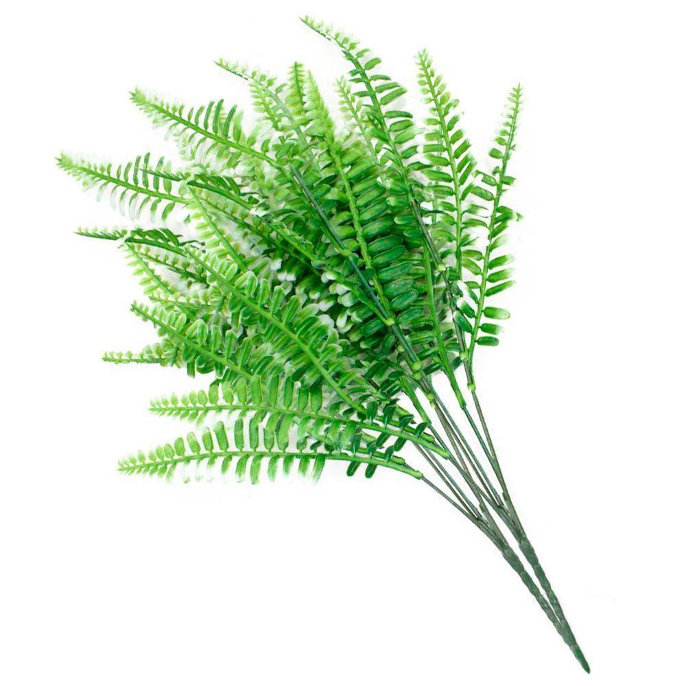 1 Ramo Decoração Arranjo Samambaia Artificial 42cm - 1