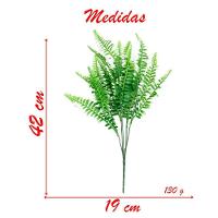 1 Ramo Decoração Arranjo Samambaia Artificial 42cm - 2