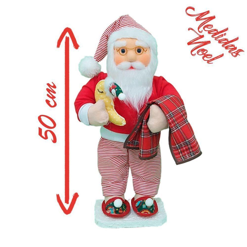 Boneco Natal Papai Noel Dorminhoco Natalino 50cm - 2
