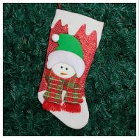 Bota Meia Natalina Decoração Boneco De Neve Tecido 46cm - 1