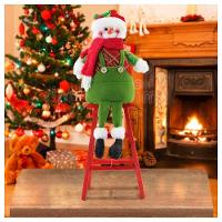 Boneco De Neve Natal Em Tecido Escada 51cm - 1