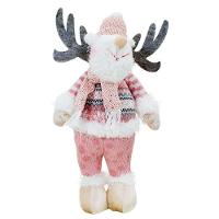 Boneco Natal Rena Rosa Natalina Tecido 44,5cm - 1