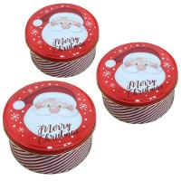 Conjunto De Latas Natalinas Papai Noel Feliz Natal Para Doces - 3