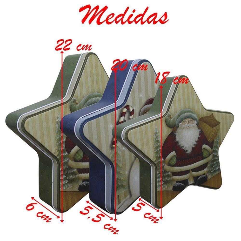 Conjunto De Latas Natalinas Papai Noel Para Doces Chocolates - 4