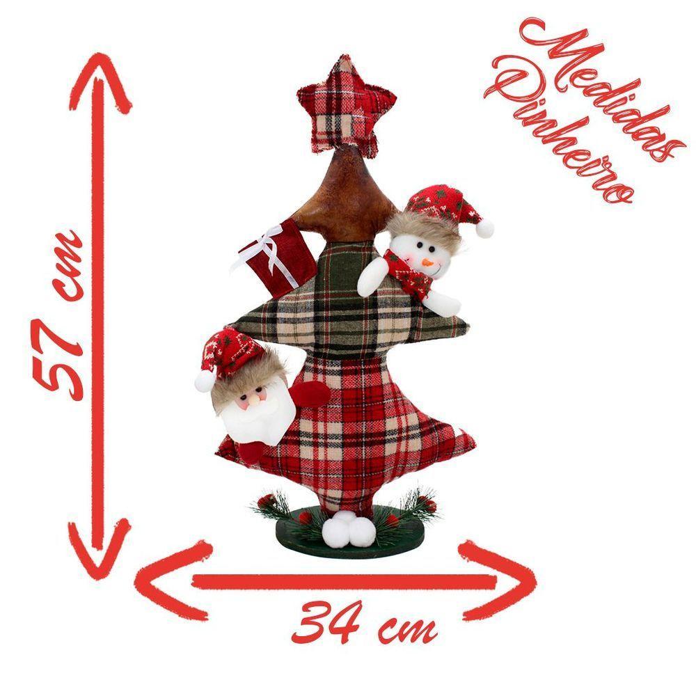 Decoração Enfeite Natal Papai Noel árvore Natalina 57cm - 2