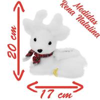 Boneco Natal Enfeite Natalino Rena Felpuda 20cm - 5