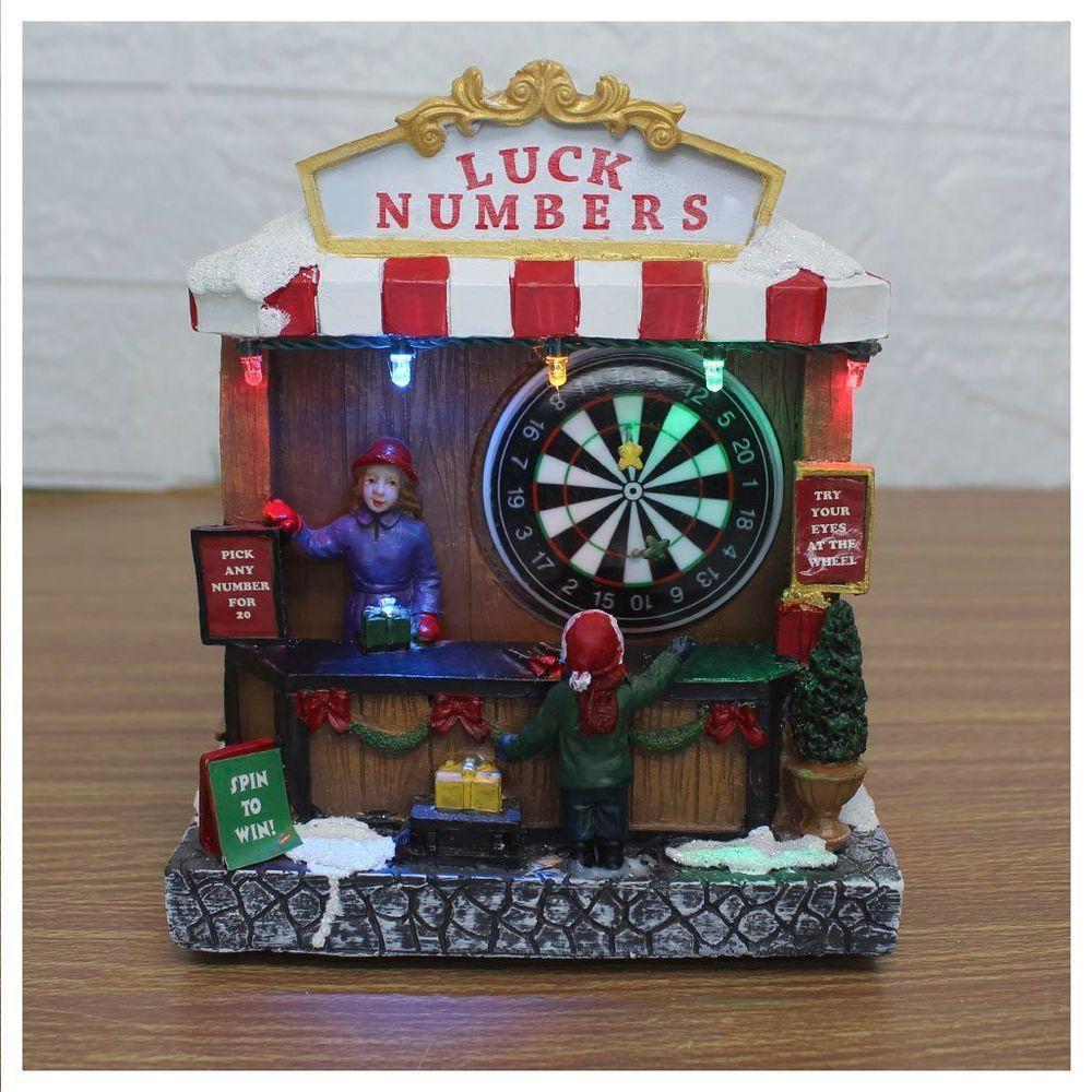 Decoração Cenário Natalino Parque De Diversão Iluminado 16cm - 1