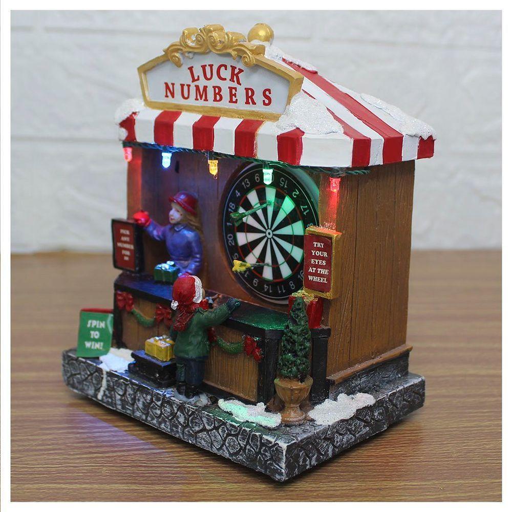 Decoração Cenário Natalino Parque De Diversão Iluminado 16cm - 2