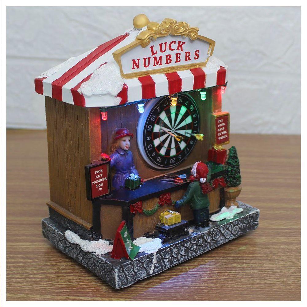 Decoração Cenário Natalino Parque De Diversão Iluminado 16cm - 3