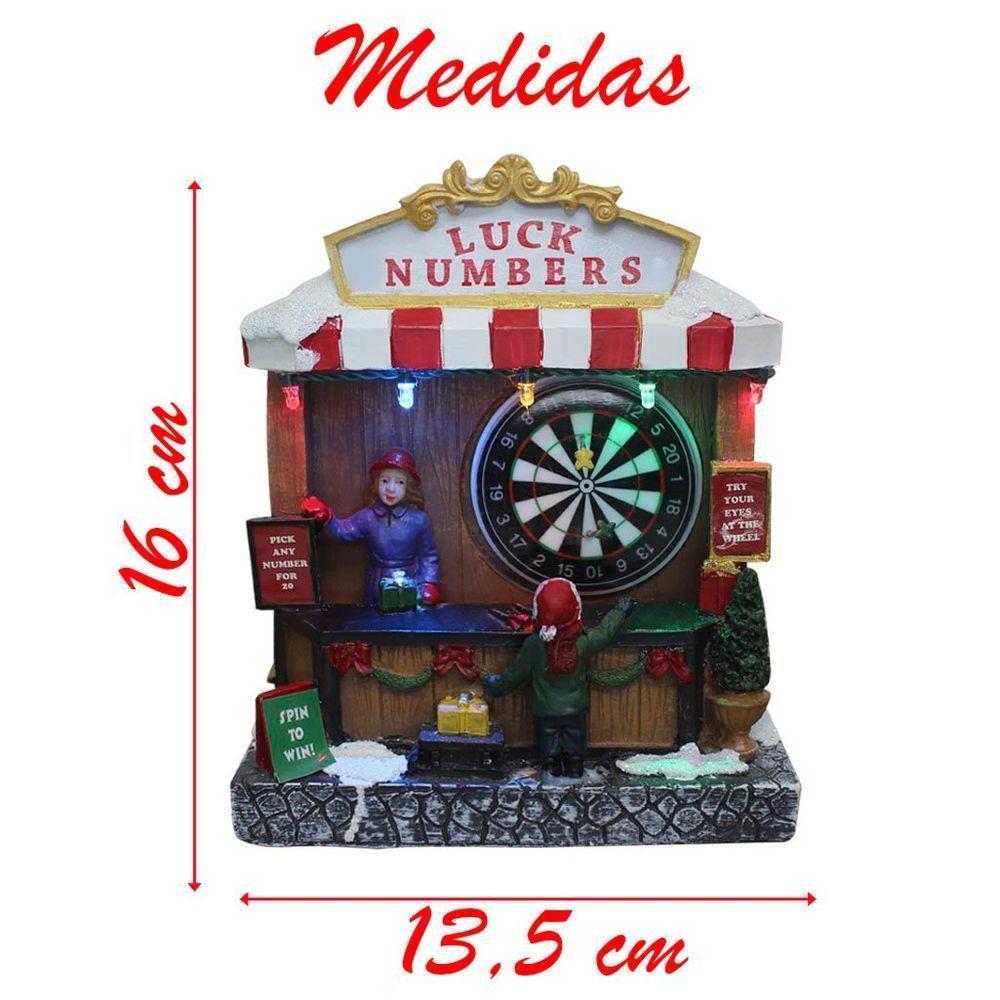 Decoração Cenário Natalino Parque De Diversão Iluminado 16cm - 5