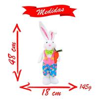 Coelho De Páscoa Decoração Enfeite Coelhinho 48cm - 6