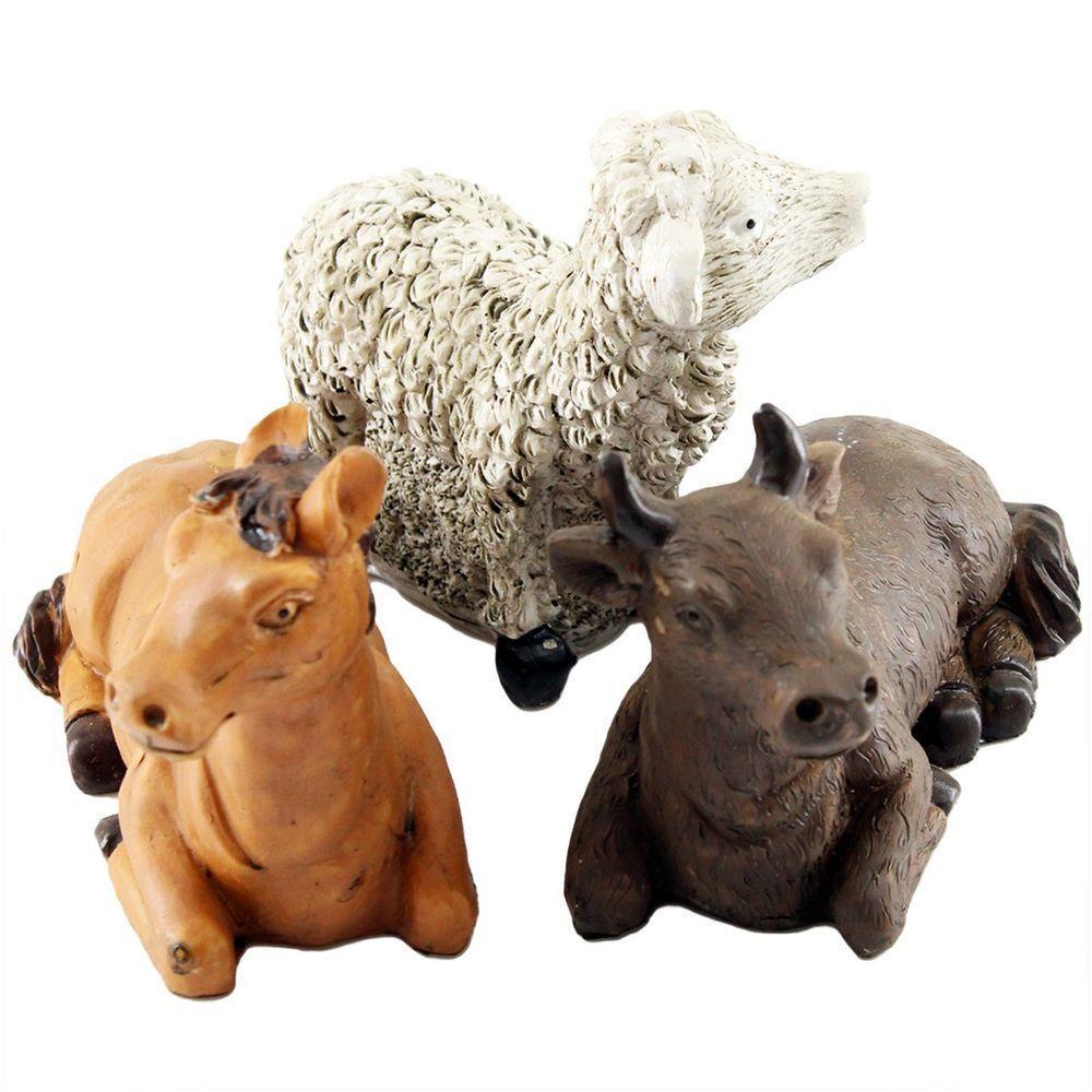 Decoração Enfeite Presépio Natal Escultura Resina 11 Peças - 3