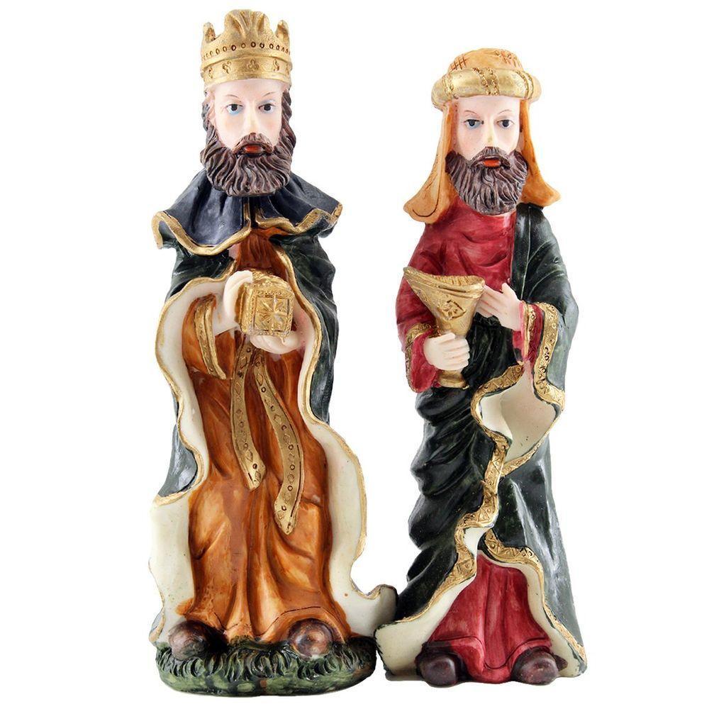 Decoração Enfeite Presépio Natal Escultura Resina 11 Peças - 4