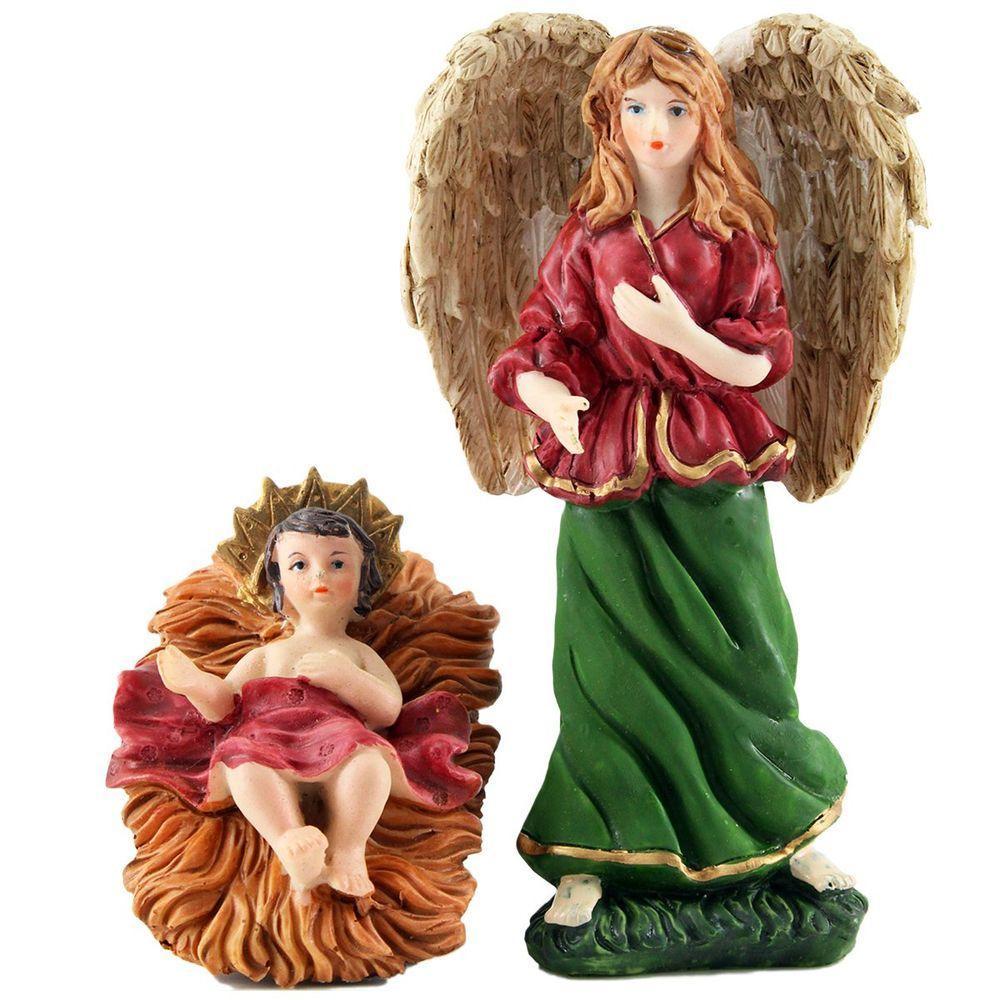 Decoração Enfeite Presépio Natal Escultura Resina 11 Peças - 6