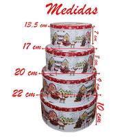 Conjunto De 4 Latas Natalinas Papai Noel Para Doces Chocolates - 4