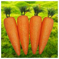 Enfeite Decorativo Páscoa 10 Cenouras Pendentes Isopor 17cm - 2