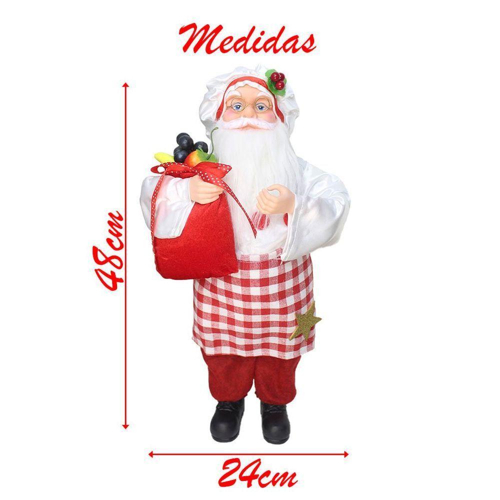 Dupla Boneco De Natal Mamãe E Papai Noel Confeiteiros - 3