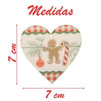 Enfeite 2 Pendentes Para árvore De Natal Coração Em Mdf 7cm - 2