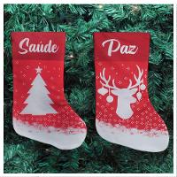 Dupla De Bota Meia Enfeite Natalino Temático 47cm - 1
